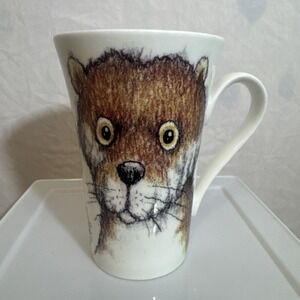 ROY KIRKHAM "ANIMALS CROSSING" FINE CHINA COFFEE CUP MUG 2004 ENGLAND OWL